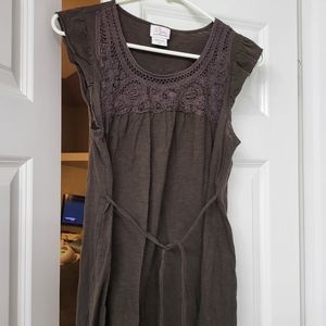 Oh Baby by Motherhood maternity tie tank top in brown